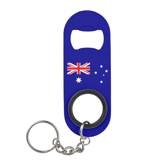 Patriotic Australian Flag Keychain Bottle Opener (Front)