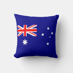 Patriotic Australian Flag Throw Pillow