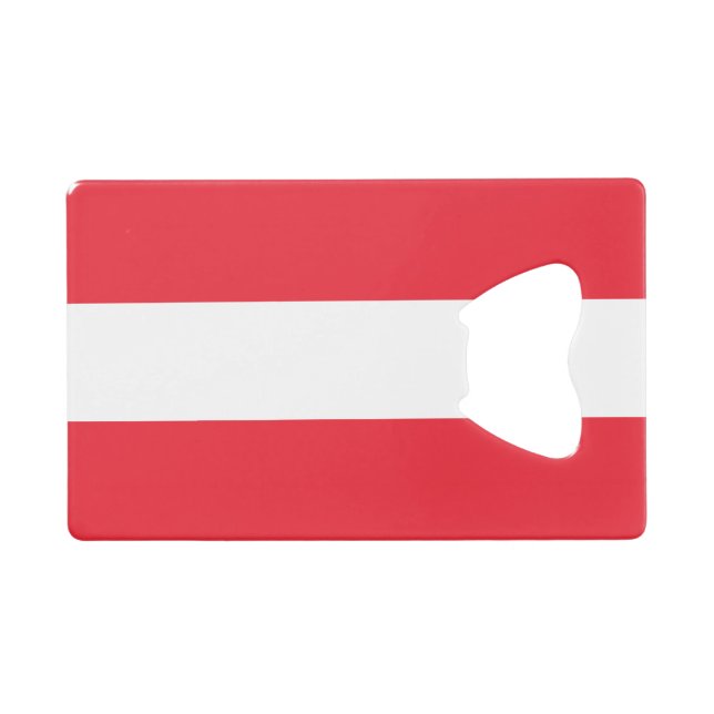 Patriotic Austrian Flag Credit Card Bottle Opener (Front (Horizontal))