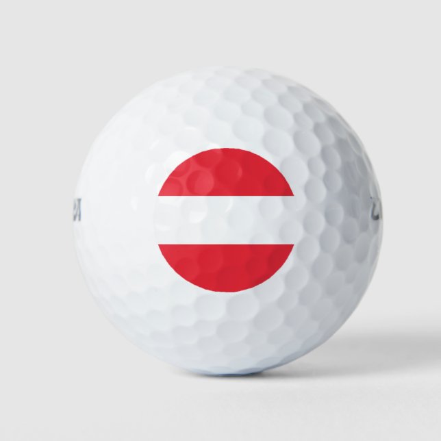 Patriotic Austrian Flag Golf Balls (Front)