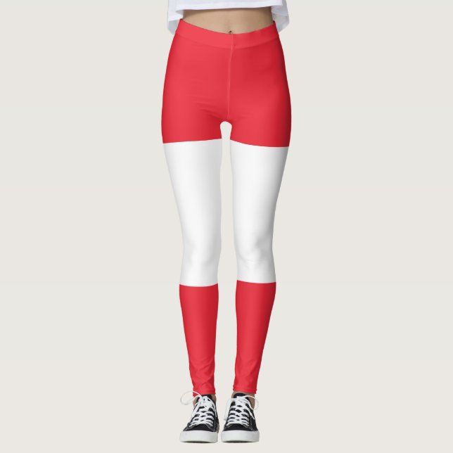 Patriotic Austrian Flag Leggings (Front)