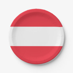 Patriotic Austrian Flag Paper Plate