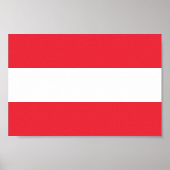 Patriotic Austrian Flag Poster (Front)