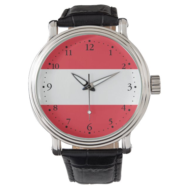 Patriotic Austrian Flag Watch (Front)