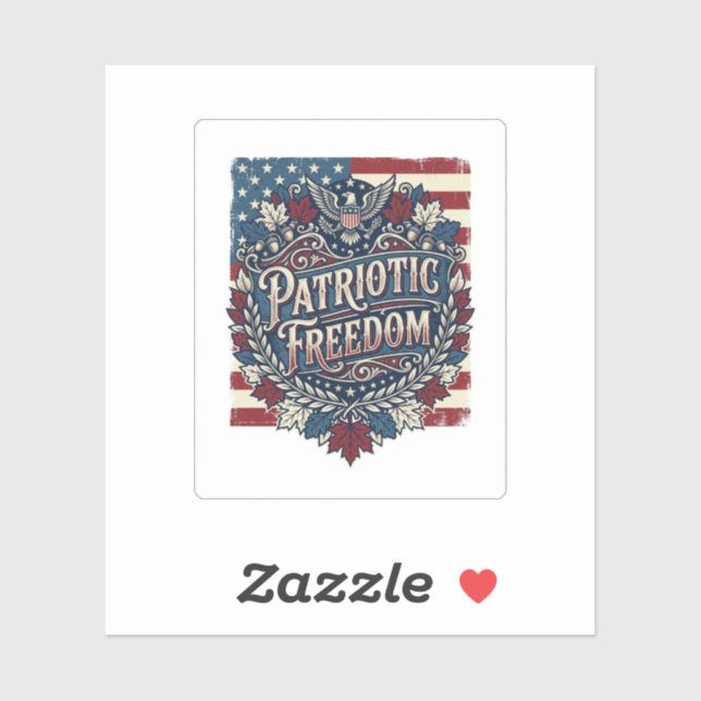 Patriotic Autumn Leaves Vector Graphic Tee (Sheet)