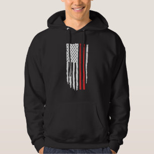 Patriotic Awesome Drummer Distressed American Flag Hoodie