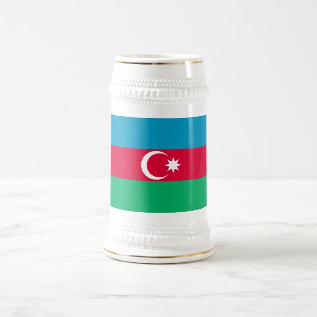 Patriotic Azerbaijan Flag Beer Stein (Center)