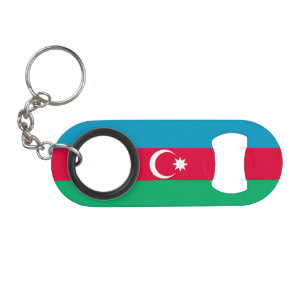 Patriotic Azerbaijan Flag Keychain Bottle Opener