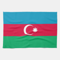 Patriotic Azerbaijan Flag Kitchen Towel