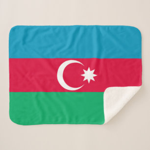 Patriotic Azerbaijan Flag Sherpa Blanket