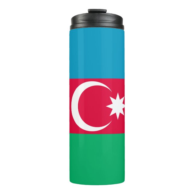 Patriotic Azerbaijan Flag Thermal Tumbler (Front)