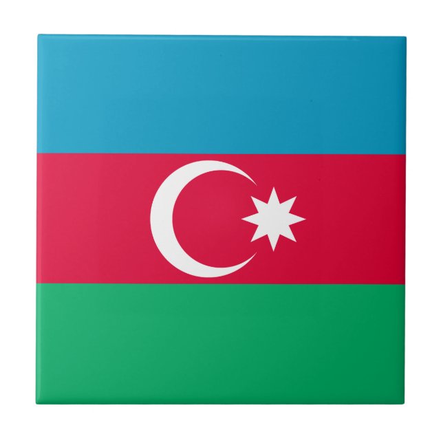 Patriotic Azerbaijan Flag Tile (Front)