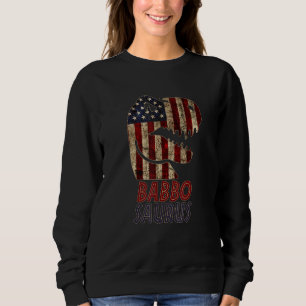 Patriotic Babbo Dino Babbosaurus American Flag Sweatshirt