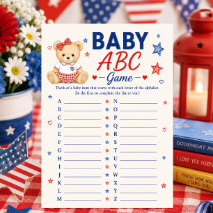Patriotic Baby ABC Game Card