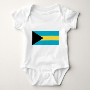 Patriotic baby bodysuit with flag Bahamas