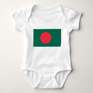 Patriotic baby bodysuit with flag Bangladesh
