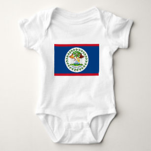 Patriotic baby bodysuit with flag Belize