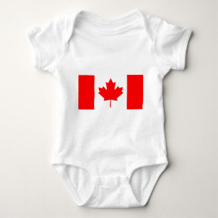 Patriotic baby bodysuit with flag Canada