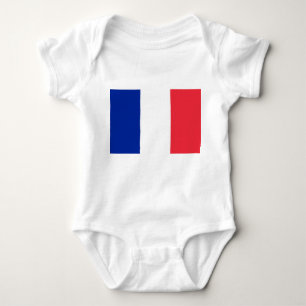 Patriotic baby bodysuit with flag France