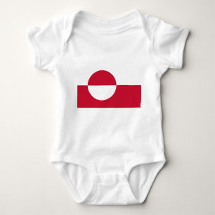 Patriotic baby bodysuit with flag Greenland