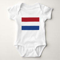 Patriotic baby bodysuit with flag Netherlands