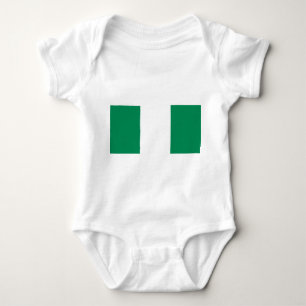 Patriotic baby bodysuit with flag Nigeria