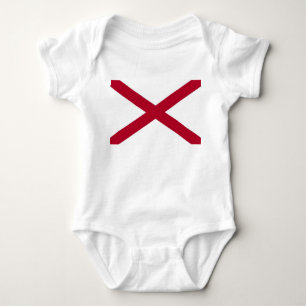 Patriotic baby bodysuit with flag of Alabama, USA