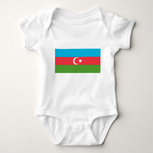 Patriotic baby bodysuit with flag of Azerbaijan