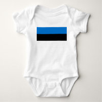 Patriotic baby bodysuit with flag of Estonia