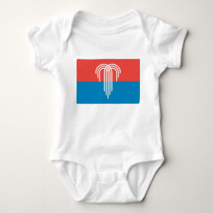 Patriotic baby bodysuit with flag of Kansas City