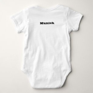 Patriotic baby bodysuit with flag of Munich