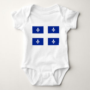 Patriotic baby bodysuit with flag of Quebec