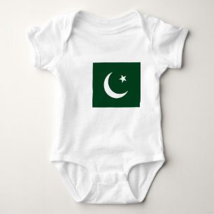 Patriotic baby bodysuit with flag Pakistan