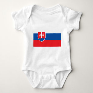 Patriotic baby bodysuit with flag Slovakia
