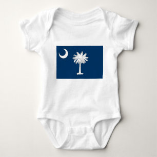 Patriotic baby bodysuit with flag South Carolina