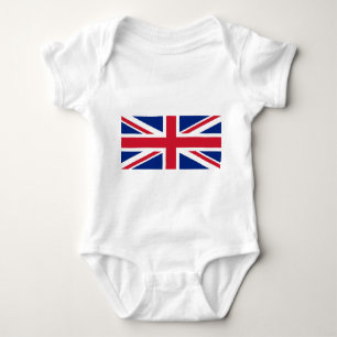 Patriotic baby bodysuit with flag United Kingdom