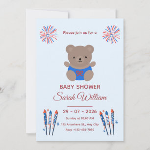 Patriotic Baby Shower Invitation 