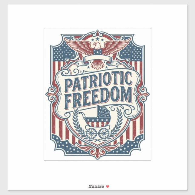 Patriotic Baby Shower Vector Graphic Tee (Sheet)