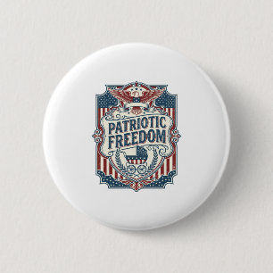 Patriotic Baby Shower Vector Graphic Tee 2 Inch Round Button