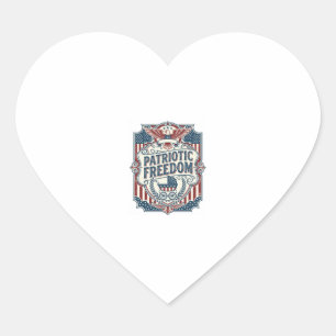 Patriotic Baby Shower Vector Graphic Tee Heart Sticker