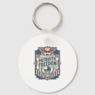 Patriotic Baby Shower Vector Graphic Tee Keychain