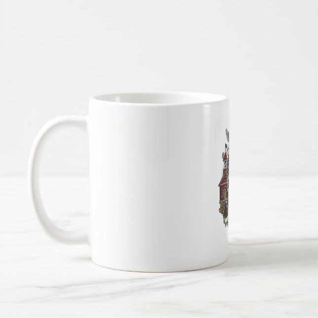 Patriotic Back to School Vector Graphic Tee Coffee Mug (Left)