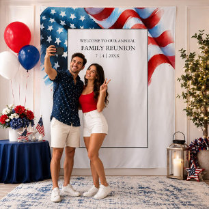 Patriotic Background American Flag Red White Blue Tapestry
