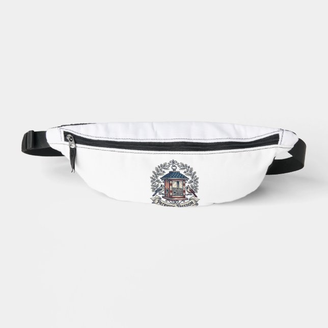 Patriotic Backyard Bird Feeder Vector Graphic Tee_ Fanny Pack (Front)