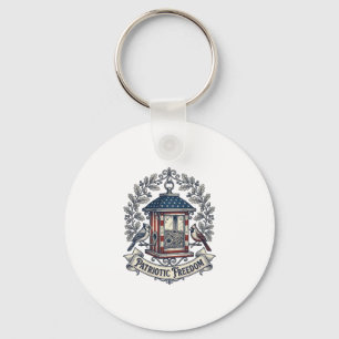 Patriotic Backyard Bird Feeder Vector Graphic Tee_ Keychain