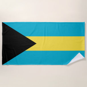 Patriotic Bahamian Flag Beach Towel