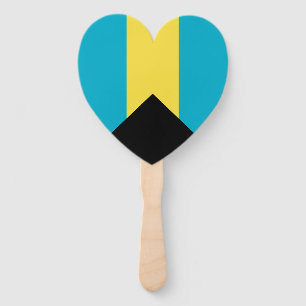 Patriotic Bahamian Flag Hand Fan