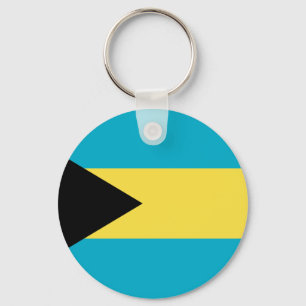 Patriotic Bahamian Flag Keychain
