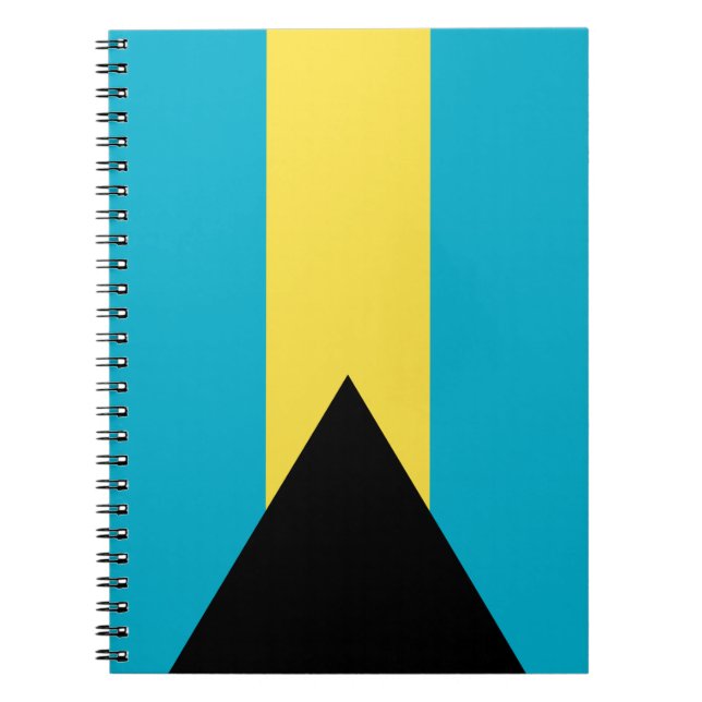 Patriotic Bahamian Flag Notebook (Front)