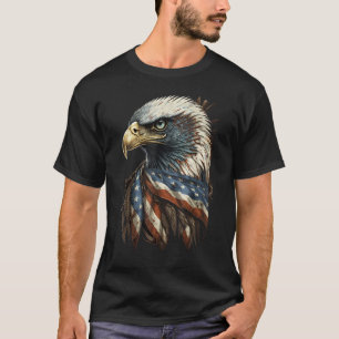 Patriotic Bald Eagle 4th Of July Men USA American T-Shirt